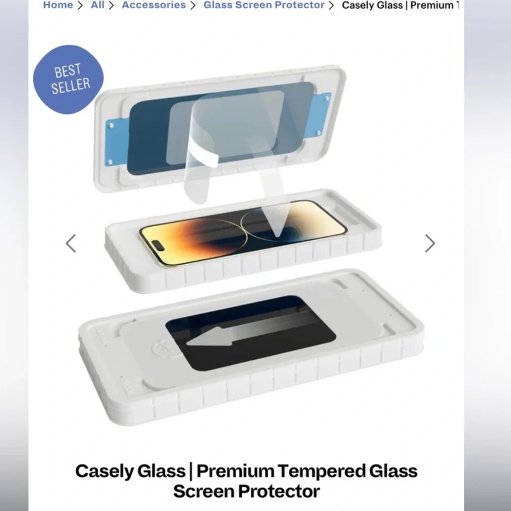CASELY iPhone 14 Pro Max glass screen protector BRAND NEW SEALED IN BOX